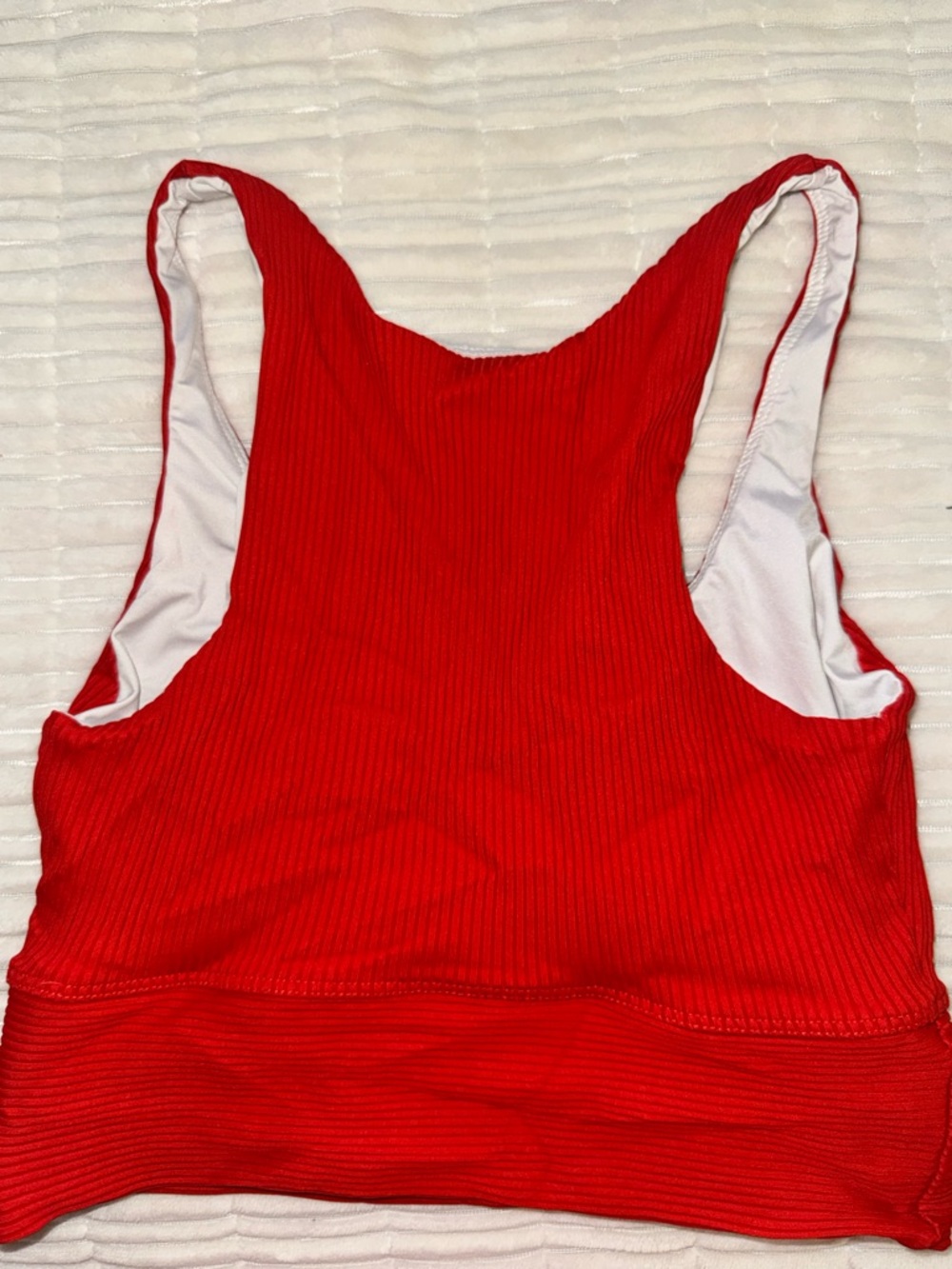 Year of Ours Red Ribbed Tank Top - Picture 3 of 3